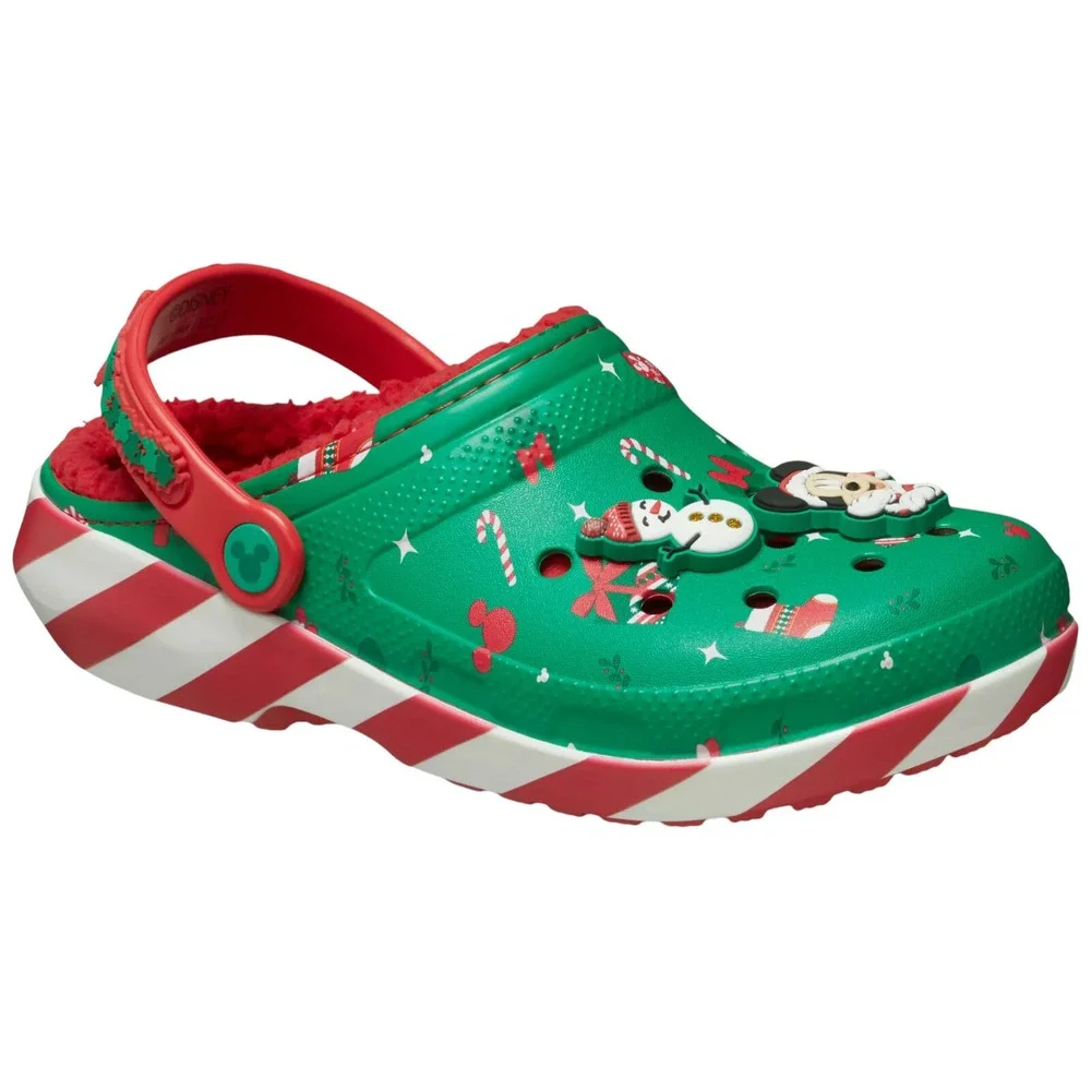Crocs Mickey Mouse Disney Fleece Lined Christmas Holiday Clogs Women's Size 6